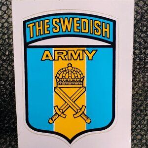 The Swedish Army Insignia Crown Crest Sticker Sweden Military